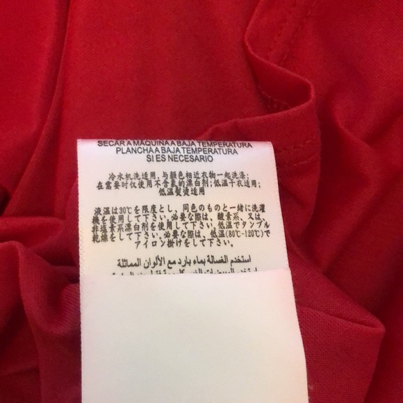 Very pretty red knit halter dress; zip back slightly shorter front, knit lining. - Picture 6 of 6